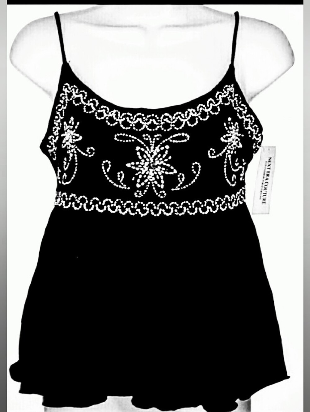 Vintage Next era Couture black spaghetti straps sexy top